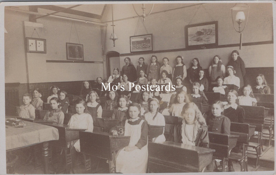 Education Postcard - School Girls in Their Classroom SW17960