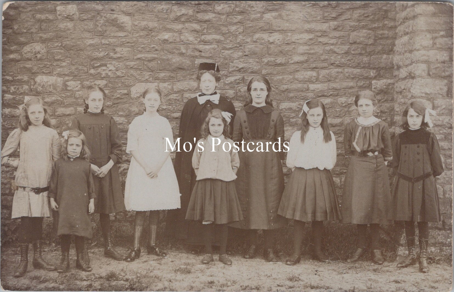 Education Postcard - Group of School Girls With Their Teacher or Nurse SW17964