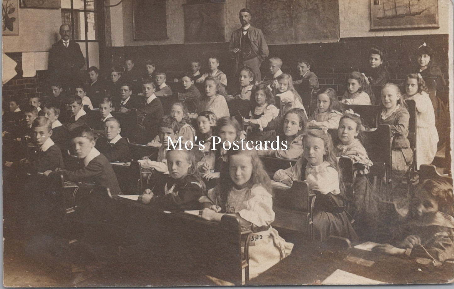 Education Postcard - School Boys and Girls in Their Classroom SW17972