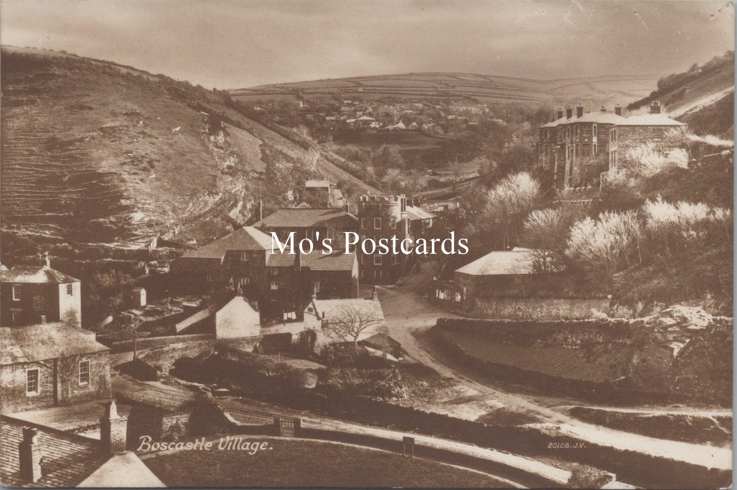Cornwall Postcard - Boscastle Village    SW18338