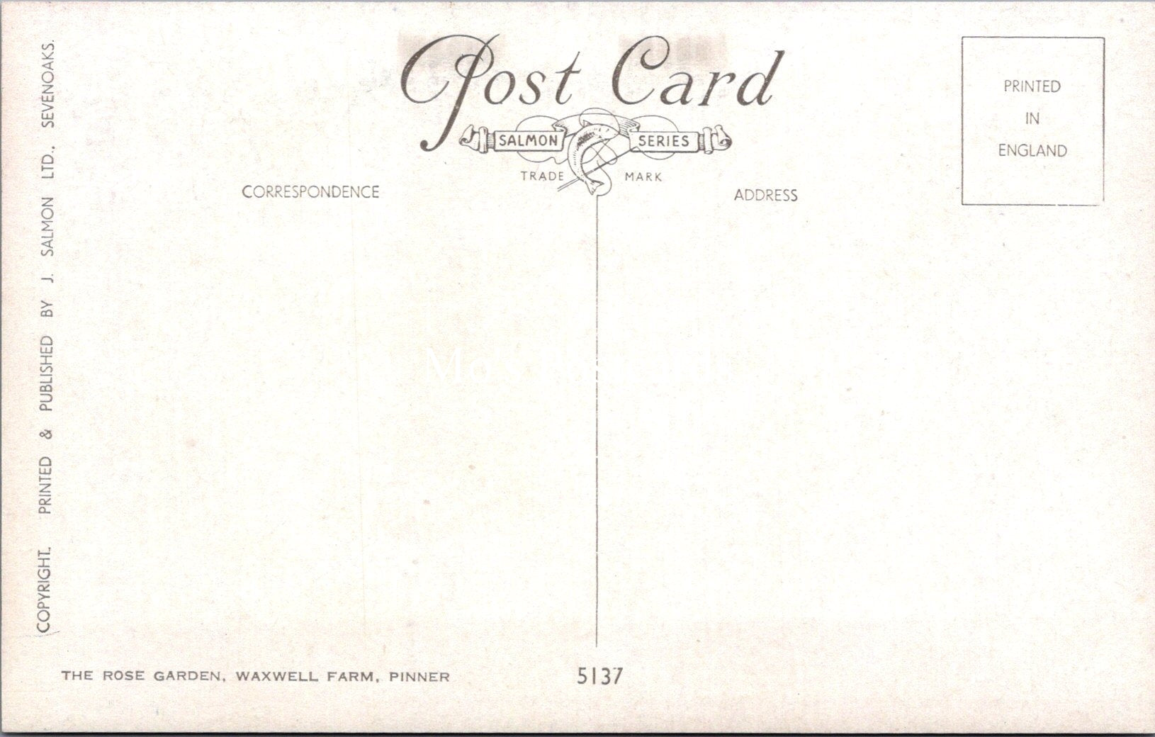Nature Postcard - The Rose Garden, Waxwell Farm, Pinner  SW18343