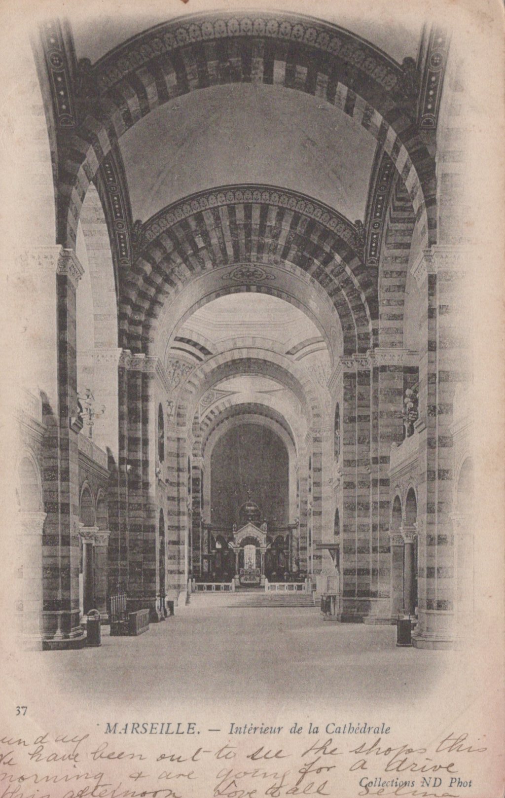 France Postcard - Marseille, Interieur De La Cathedrale  SW20619