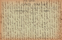 Load image into Gallery viewer, Vintage postcard with handwritten text and a rectangular area for address.
