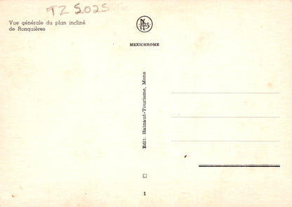 Vintage postcard with text and a logo on a beige background