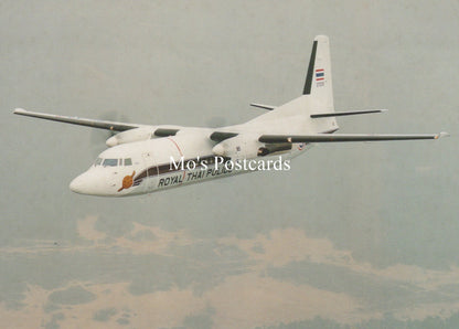 Civil Aviation Postcard - Royal Thai Police Fokker 50 Aeroplane  SW19011