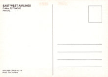Load image into Gallery viewer, Civil Aviation Postcard - East West Airlines Fokker F27 Mk500 Aeroplane  SW19099
