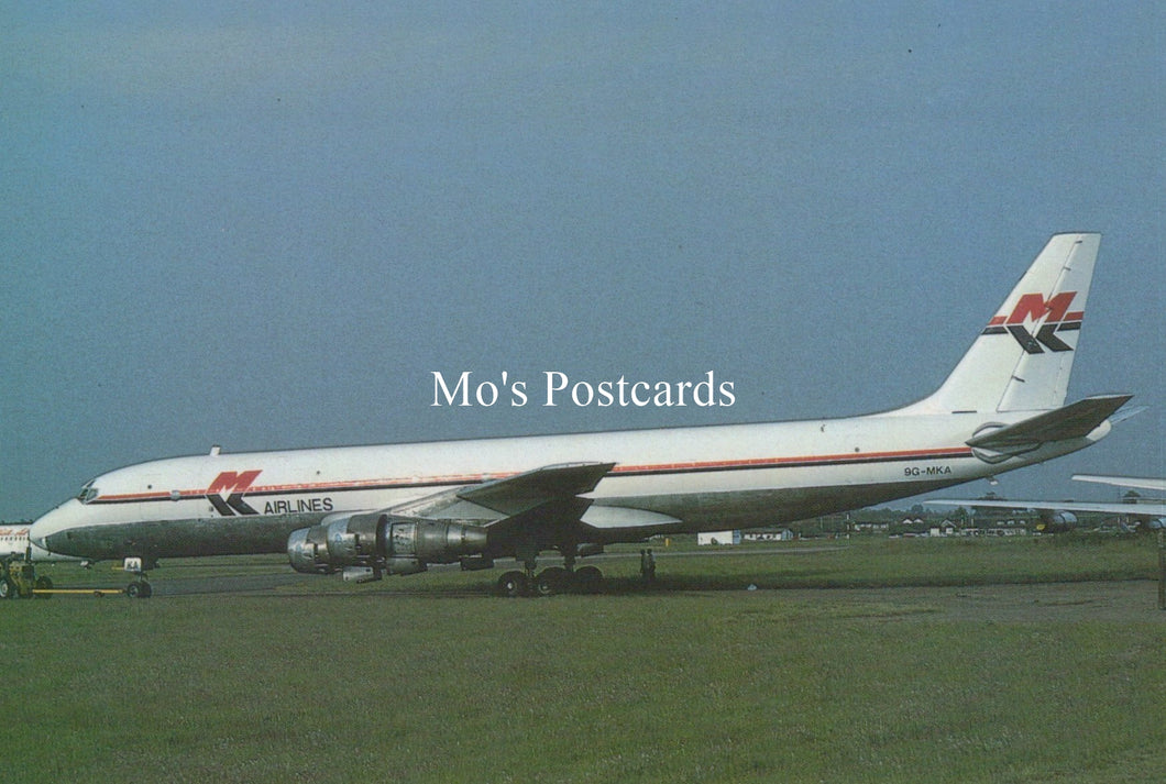 Civil Aviation Postcard - MK Airlines 9G-MKA DC8 Aeroplane  SW19100