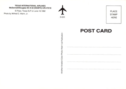 Civil Aviation Postcard - Texas International Airlines Aeroplane  SW19101