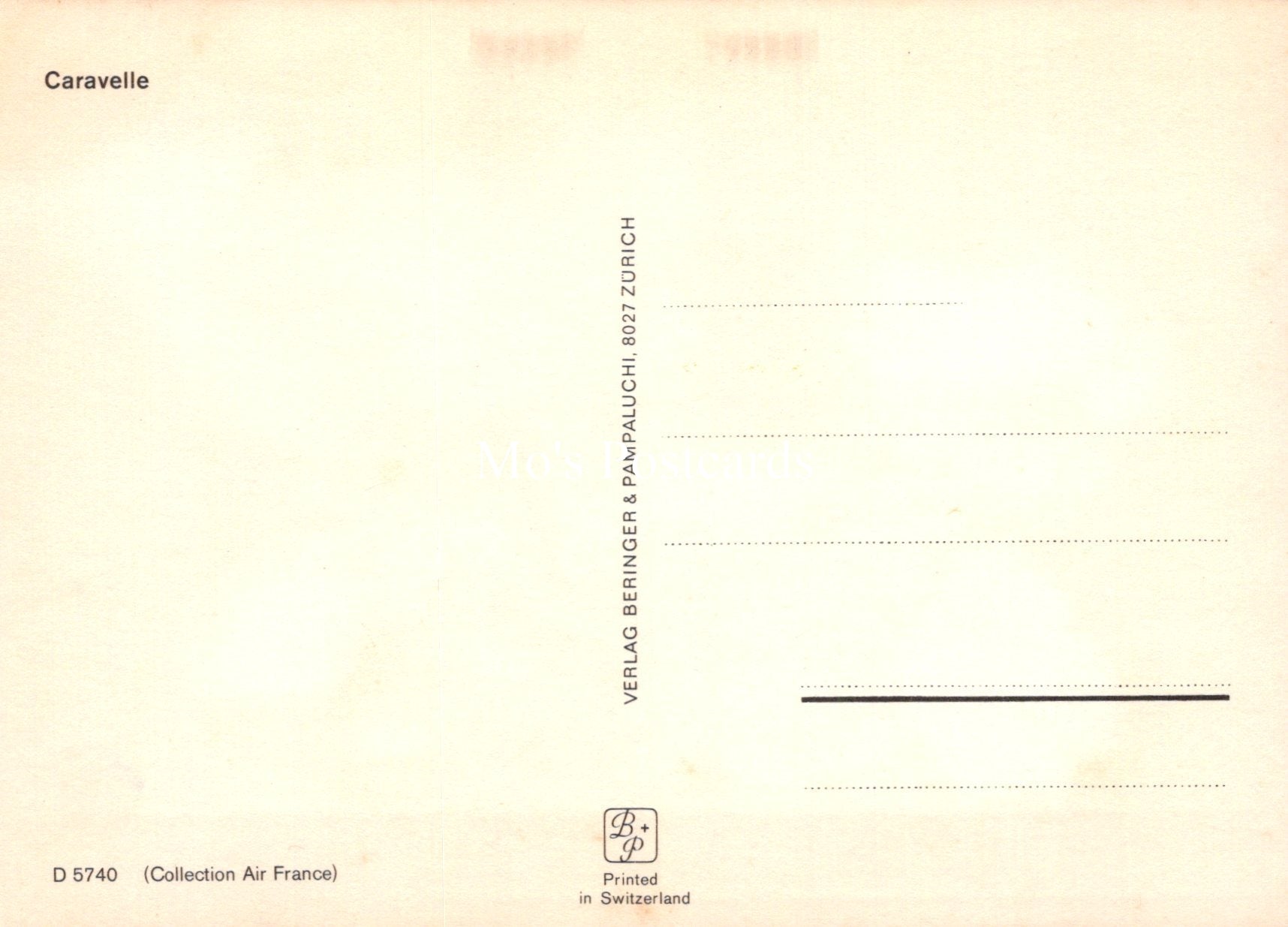 Civil Aviation Postcard - Air France Aeroplane  SW19107