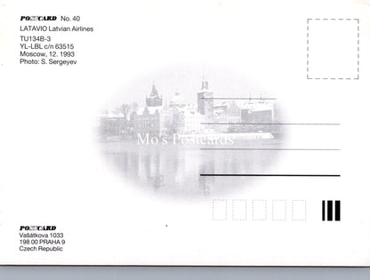 Civil Aviation Postcard - Latavio Latvian Airlines Aeroplane  SW19109