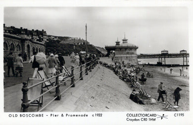 Dorset Postcard - Old Boscombe Pier and Promenade c1922 - SW18647
