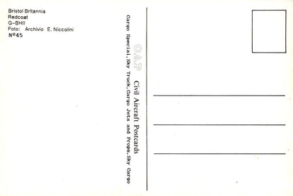 Back of a postcard with text and a small square area for a photo.