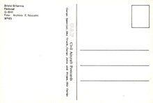 Load image into Gallery viewer, Back of a postcard with text and a small square area for a photo.
