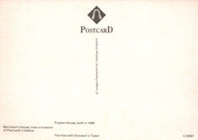 Load image into Gallery viewer, Postcard with text about Prysten House and Smeaton&#39;s Tower on a light background
