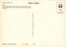 Load image into Gallery viewer, Back of a postcard with text about an F-14 Tomcat aircraft and production details.
