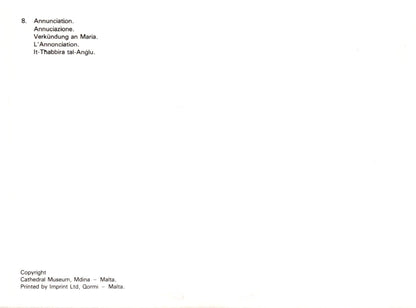 Text on a white background with 'Cathedral Museum, Mdina, Malta' at the bottom.