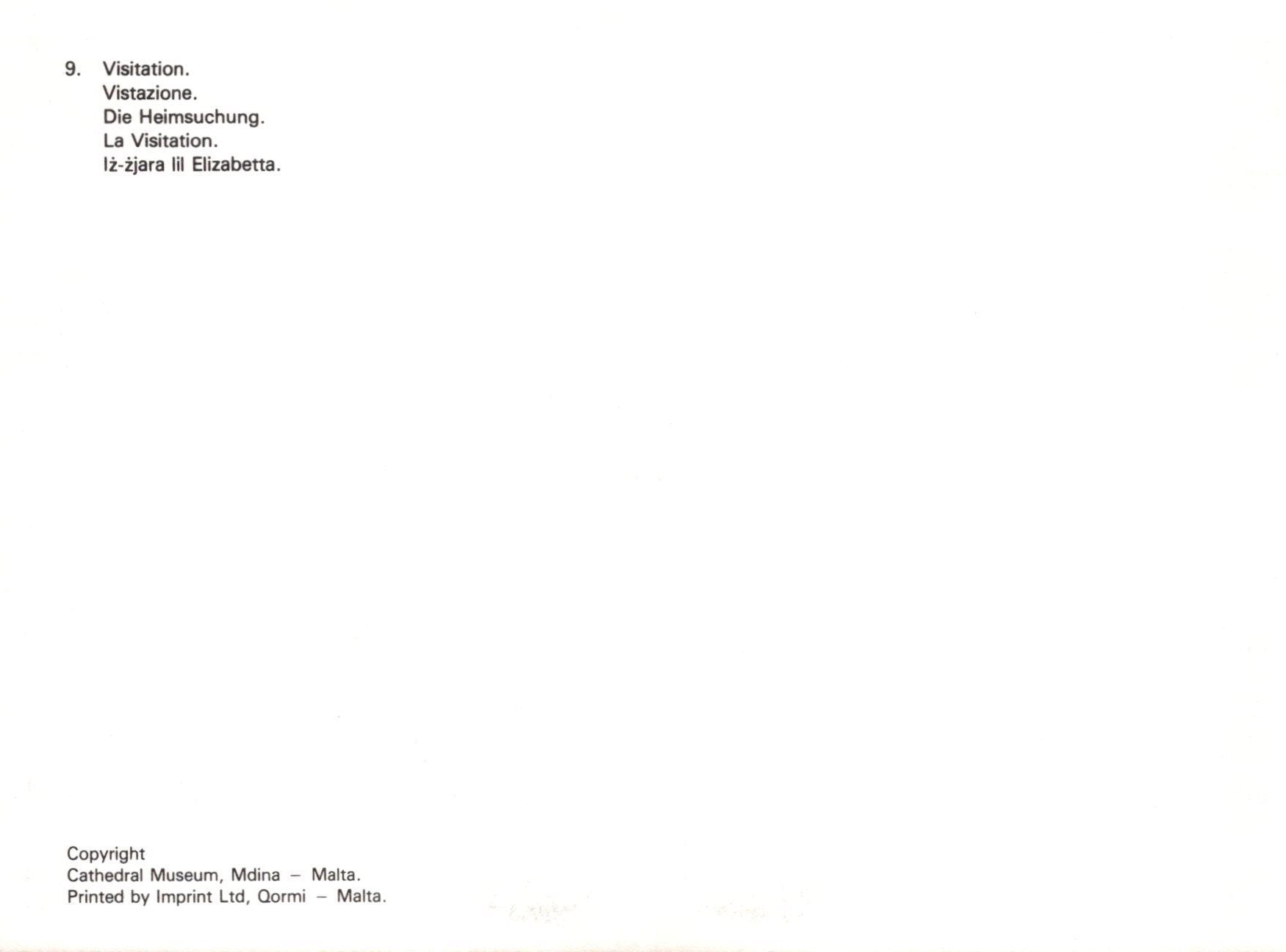 Text on a white background with 'Cathedral Museum, Mdina, Malta' at the bottom.