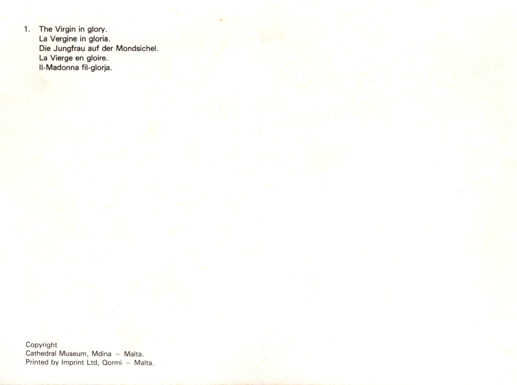 Text on a white background with 'Cathedral Museum, Mdina, Malta' at the bottom.