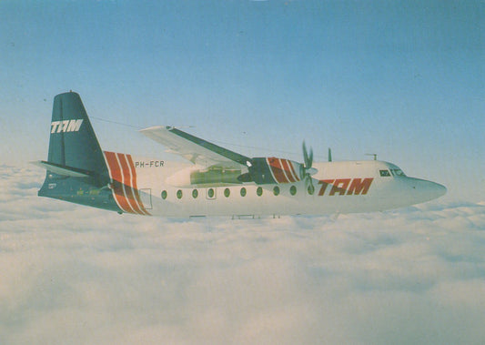 TAM airplane flying above clouds