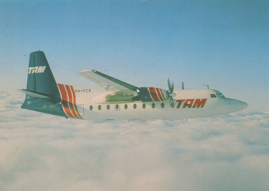 TAM airplane flying above clouds