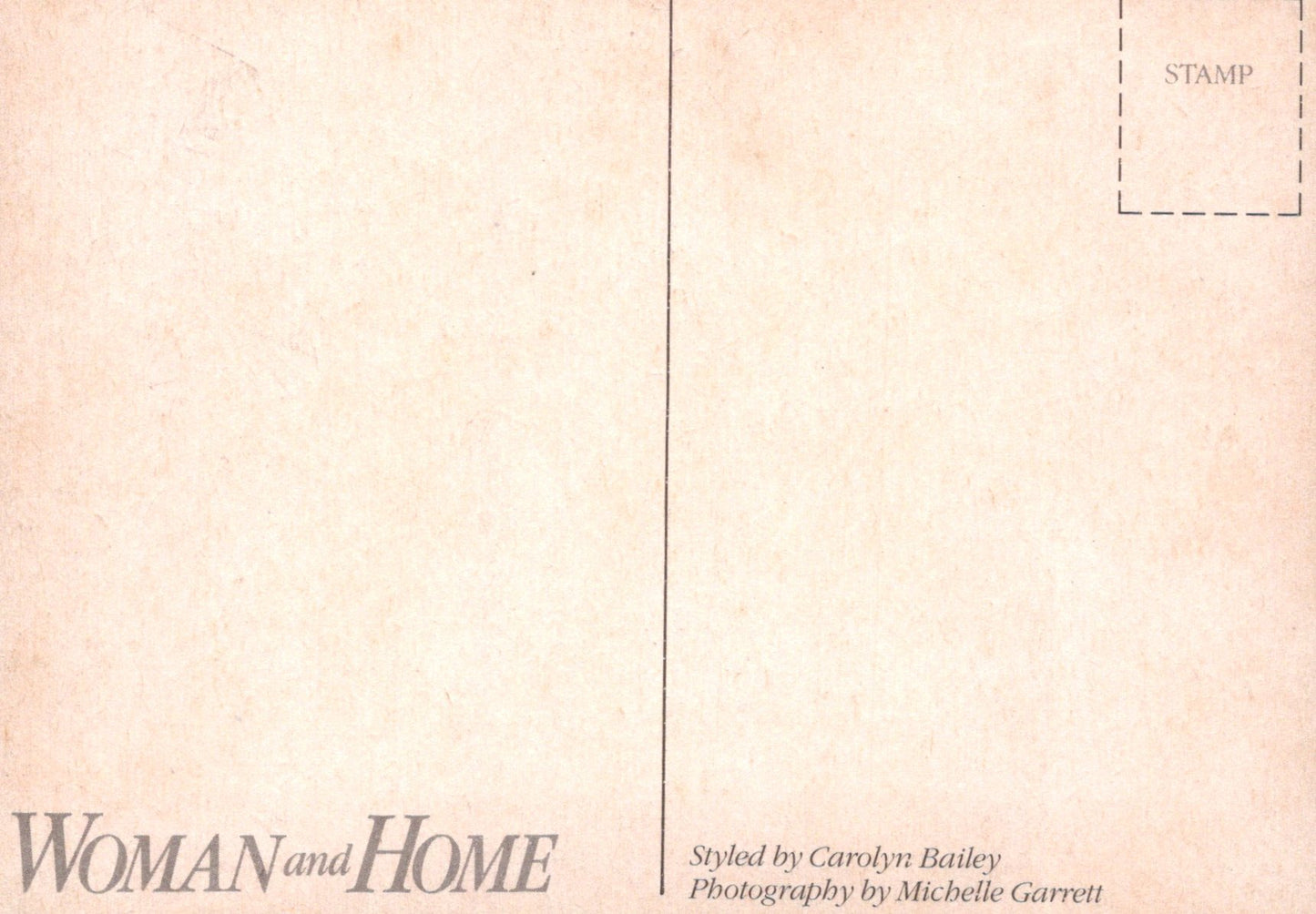 Design layout with 'Woman and Home' branding on a pink background