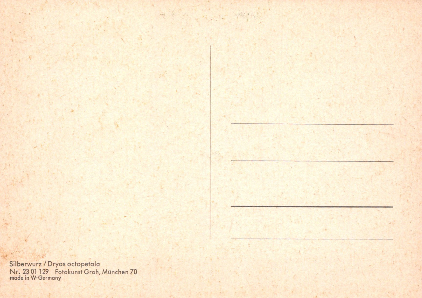 Vintage-style postcard with text and a grid on a beige background