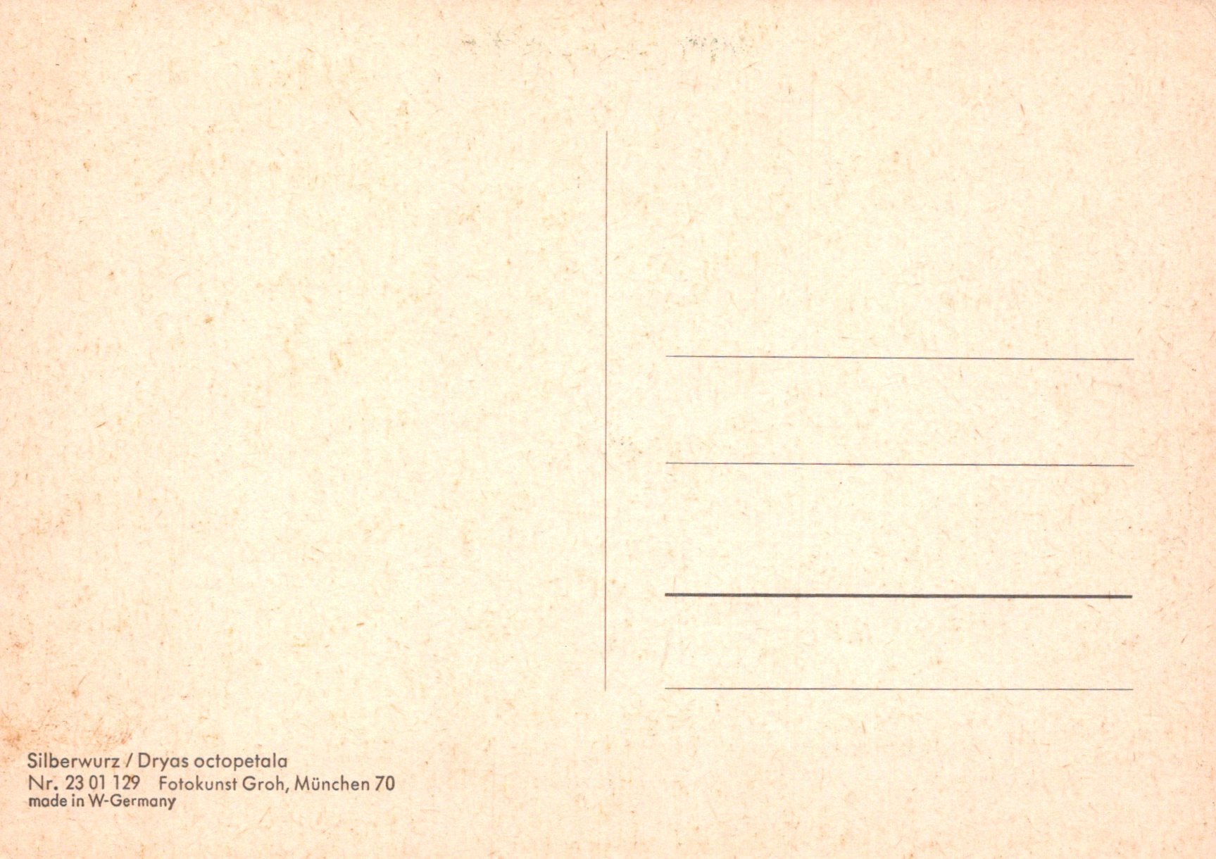Vintage-style postcard with text and a grid on a beige background