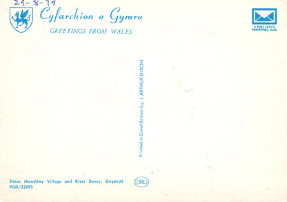 Greeting card with text and logos on a light background