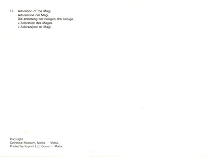 Text on a white background with multiple language translations of 'Adoration of the Magi'.
