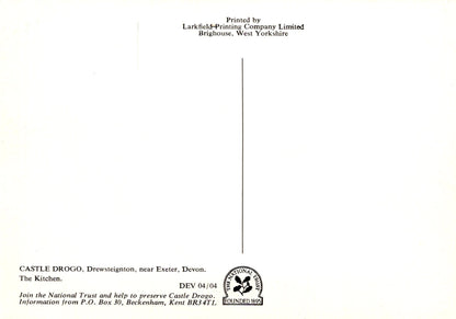 Back of a menu or printed document with text and a logo, featuring 'Larkfield Printing Company Limited'.