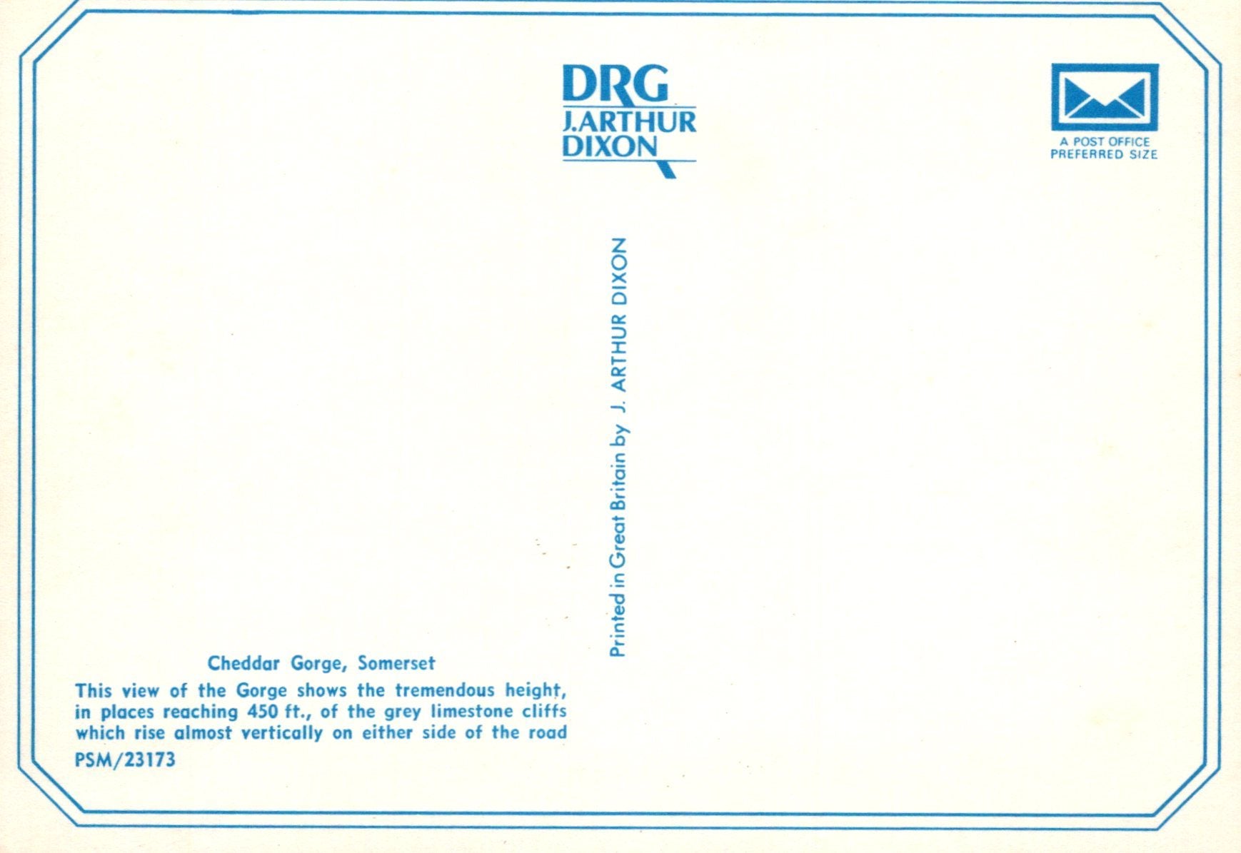 Letterhead with DRG Arthur Dixon logo and text on a white background