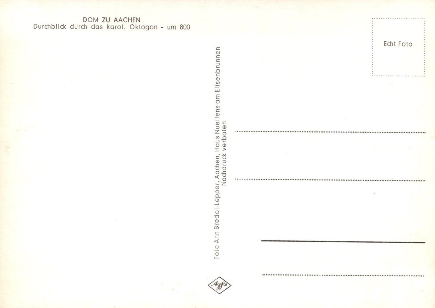 Germany Postcard - Dom Zu Aachen  SW20347
