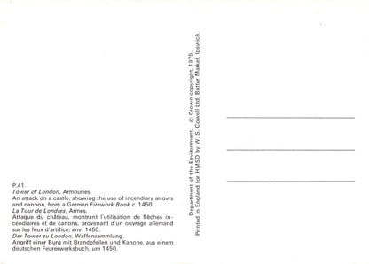 Text document with historical text and a small image of a castle on a white background