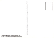 Load image into Gallery viewer, Back of a postcard with text and a small square image placeholder
