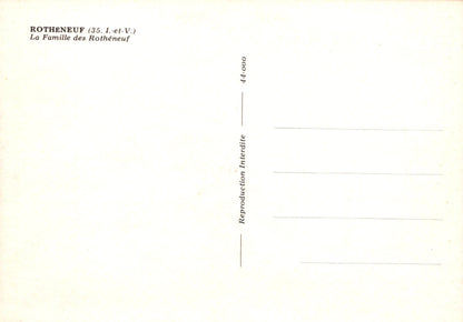 Text on a white background with 'ROTHENEUF' and 'La Famille des Rotheneuf' mentioned.
