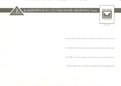Back of a postcard with Bamforth & Co. Ltd. branding and address information.