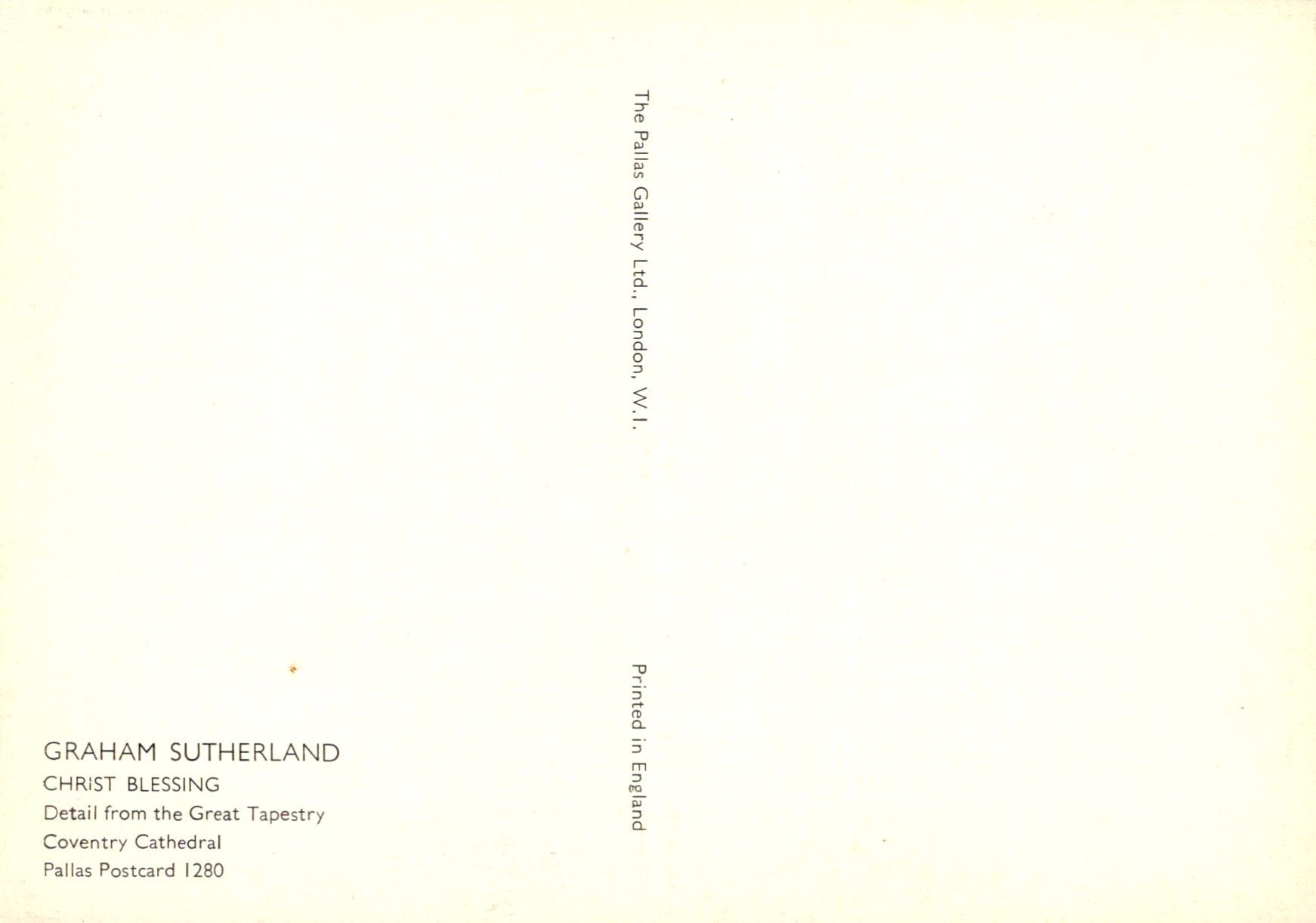 Graham Sutherland art print with text on a beige background