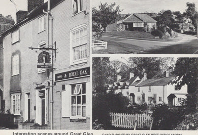 Collage of images including a pub sign, a road scene, and a village street.