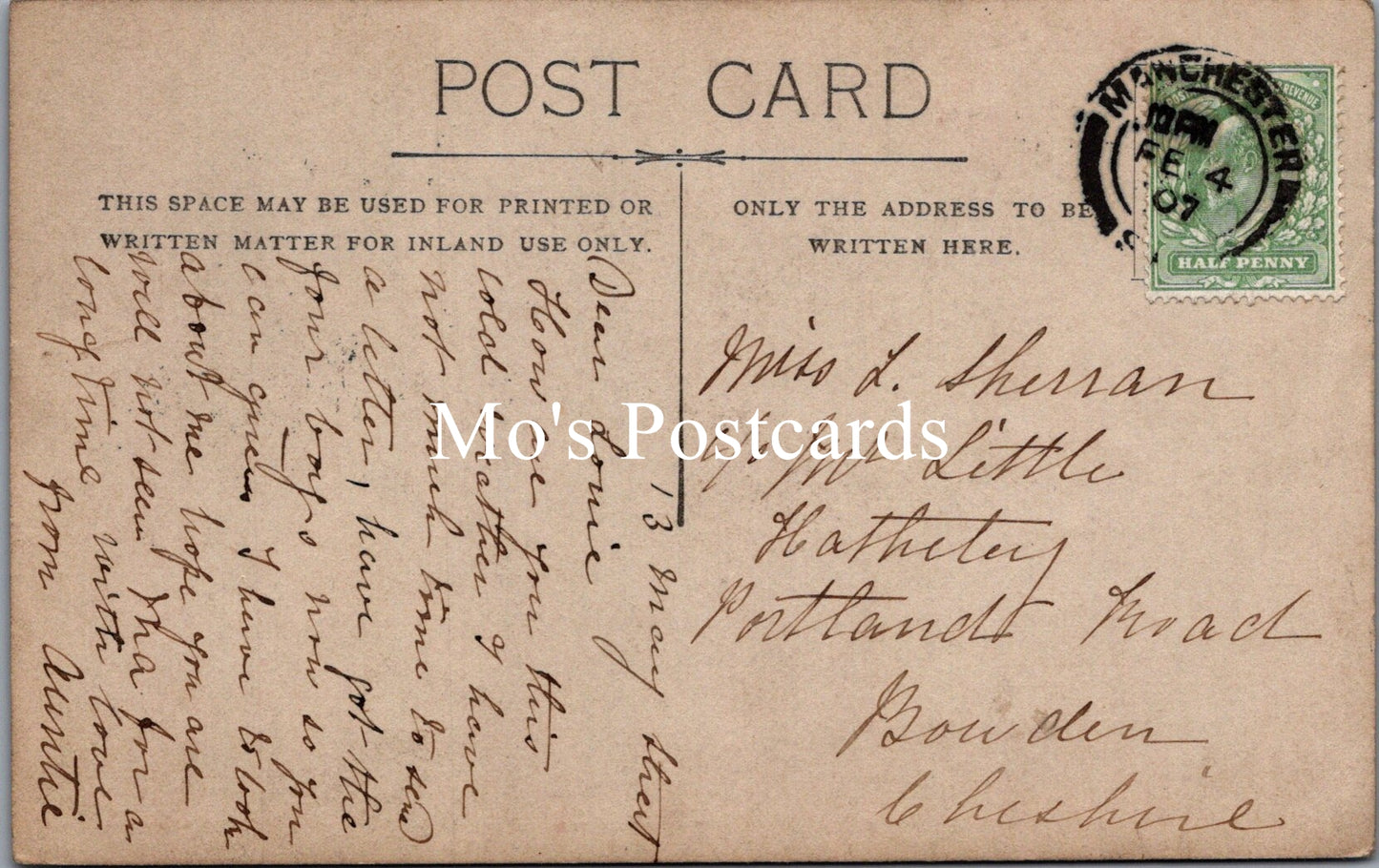 Lancashire Postcard - May Street, Manchester   BH2136