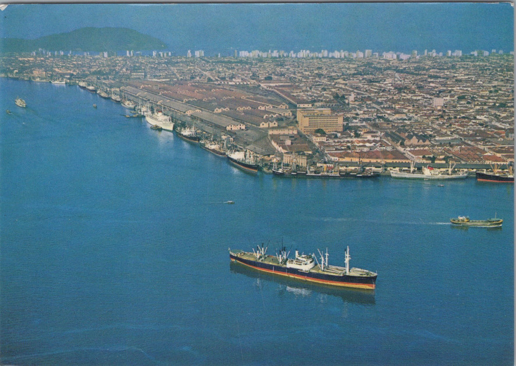 Brazil Postcard - Santos, Quays of The Biggest Coffee Export Center  SX45