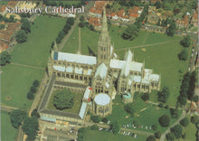 Load image into Gallery viewer, Wiltshire Postcard - Aerial View of Salisbury Cathedral   SW17428
