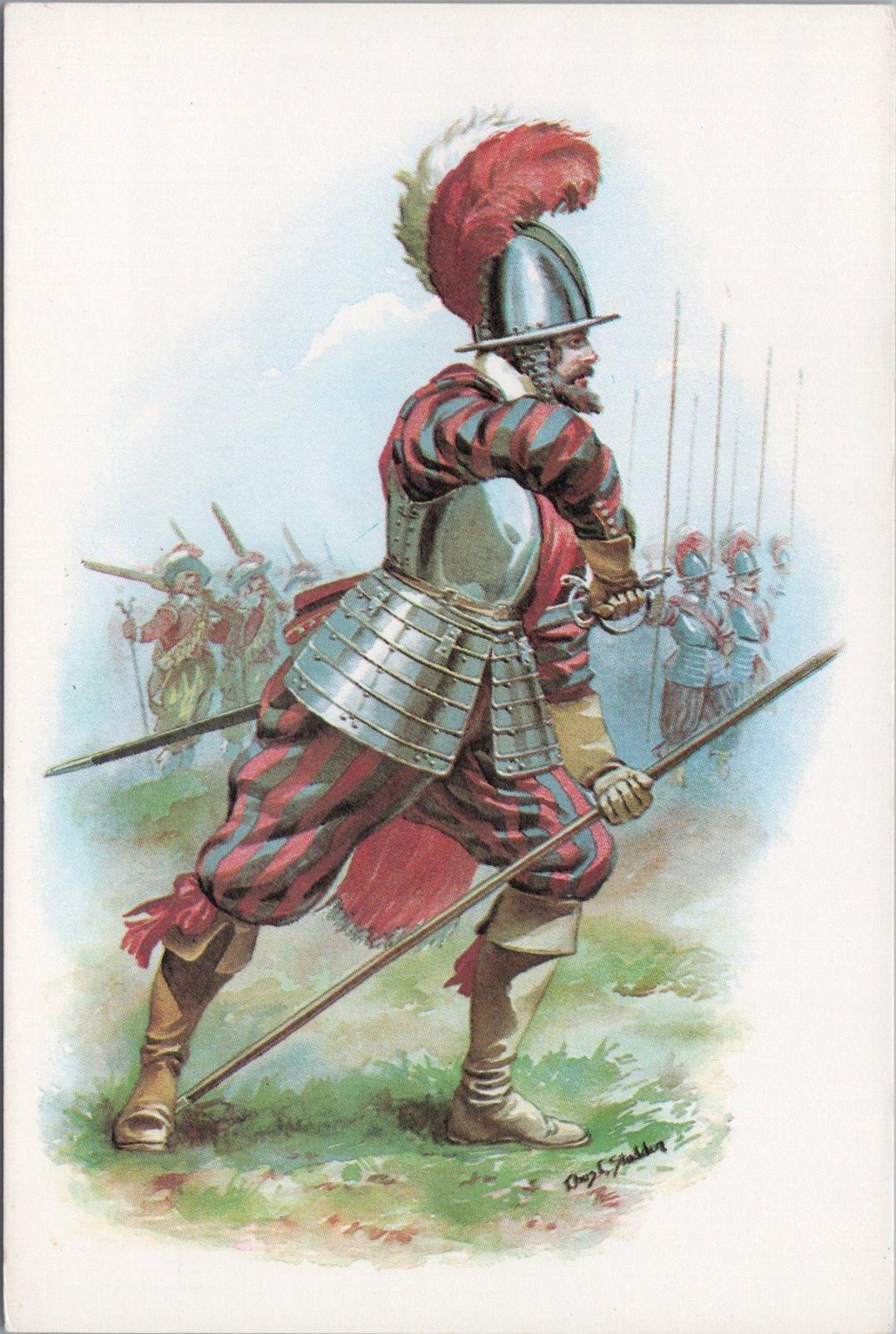 Military Postcard - 1st Regiment of Foot, The Royal Scots 1633 - RR23426