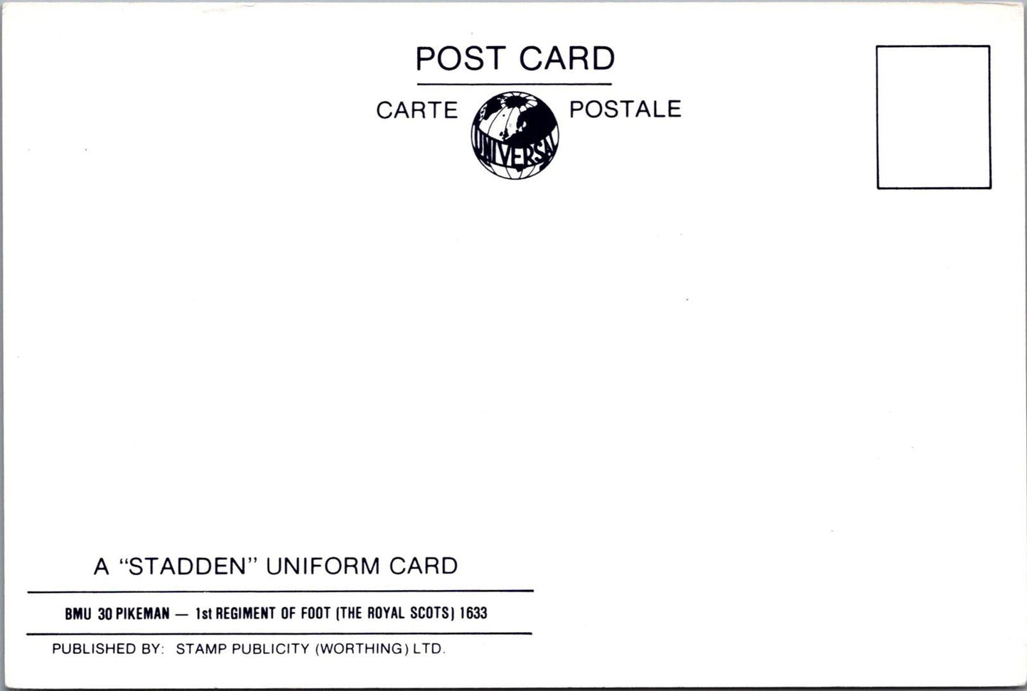 Military Postcard - 1st Regiment of Foot, The Royal Scots 1633 - RR23426