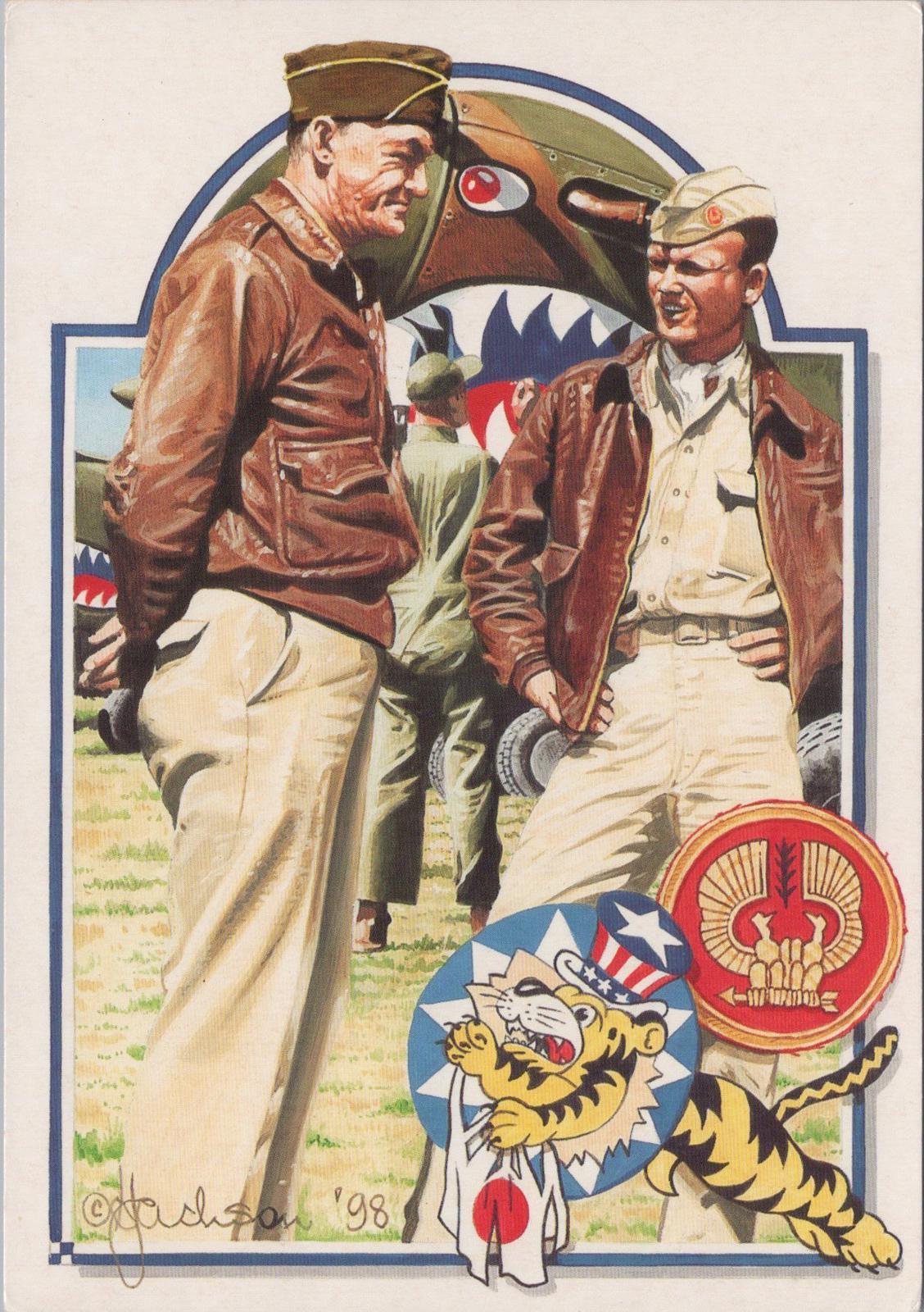Military Postcard - B.General Claire Lee Chennault, US Army Air Corps RR23450