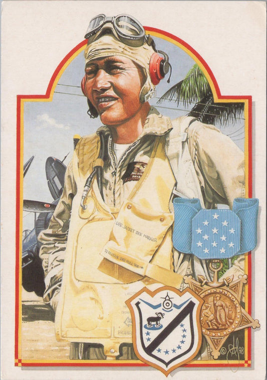 Military Postcard - Major Gregory "Pappy" Boyington USMC, US Marines RR23453