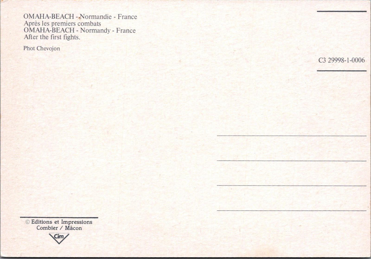 Military Postcard - Omaha Beach After The First Fights, Normandy, France RR23455