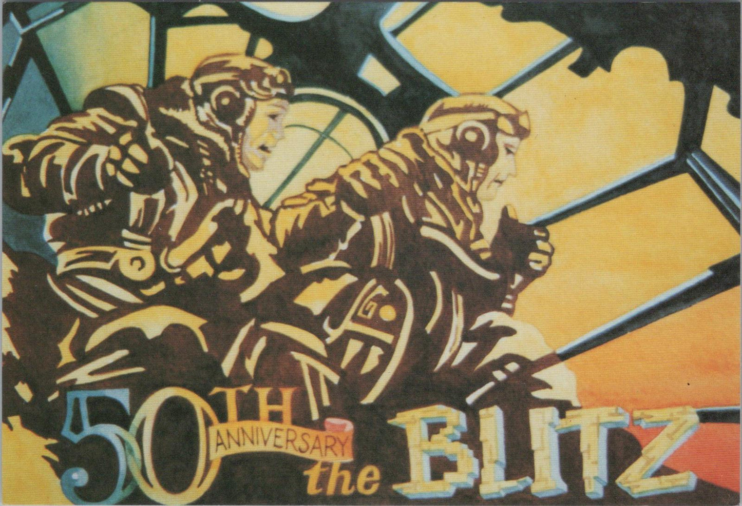 Military Art Postcard - 50th Anniversary of The Blitz, German Air Crew RR23456
