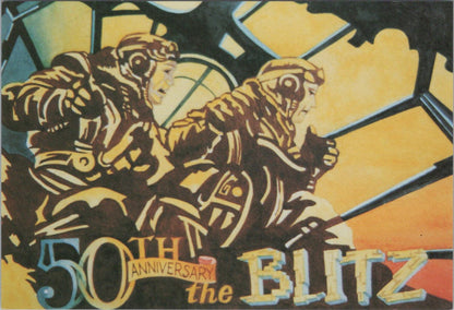 Military Art Postcard - 50th Anniversary of The Blitz, German Air Crew RR23456