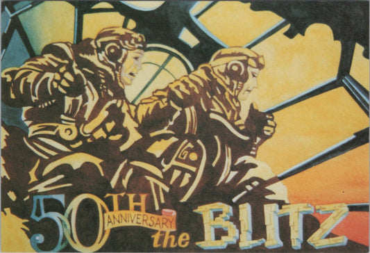 Military Art Postcard - 50th Anniversary of The Blitz, German Air Crew RR23456