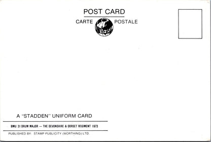 Military Postcard - The Devon & Dorset Regiment 1973, Drum Major RR23457
